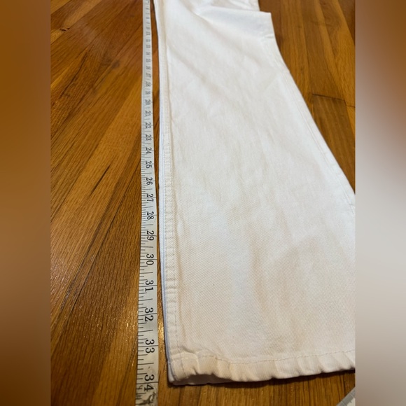 nwt Zara white mid rise full length wide leg jeans **run small - Picture 2 of 12